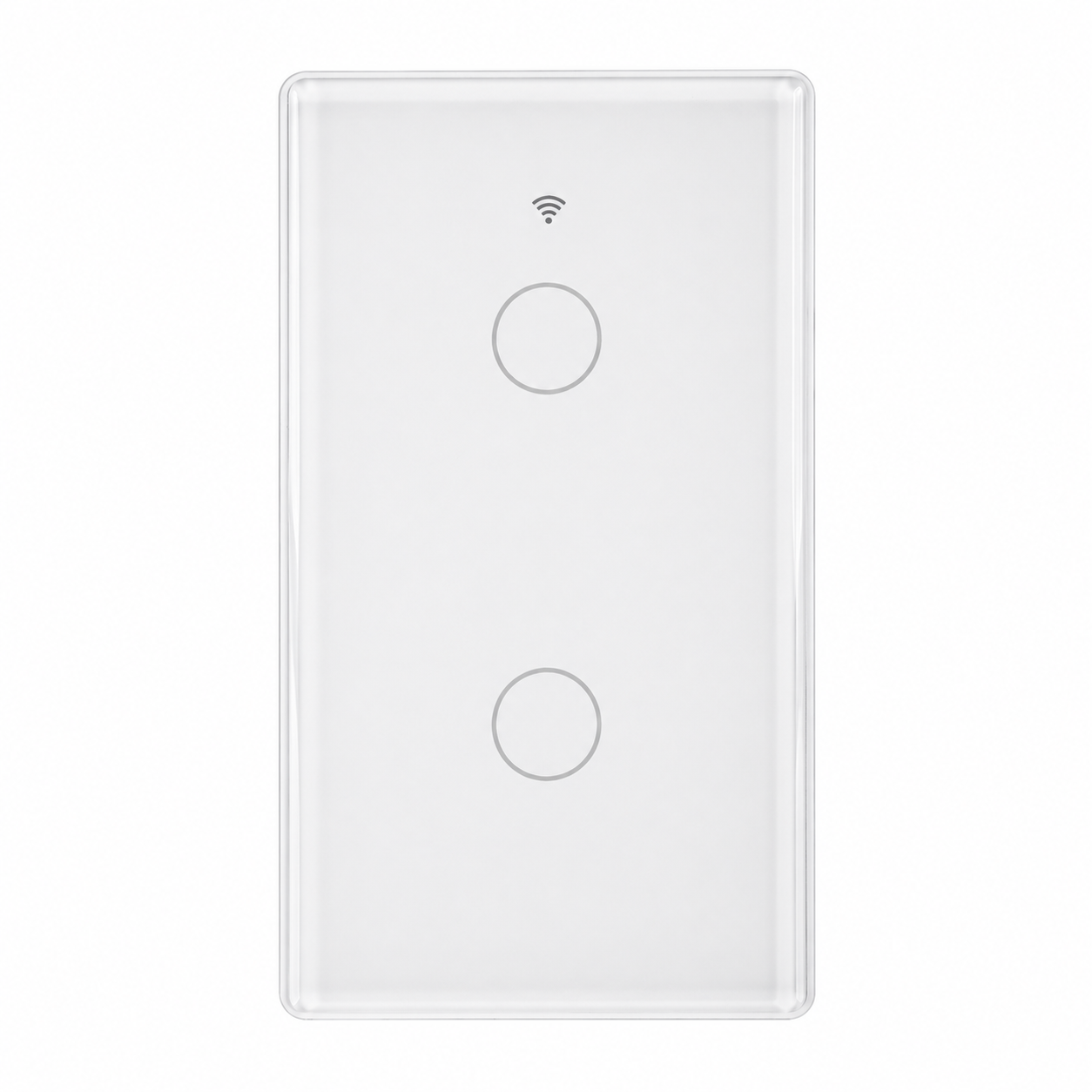 Interrupteur lumiere connecte blanc tactile a 1 bouton