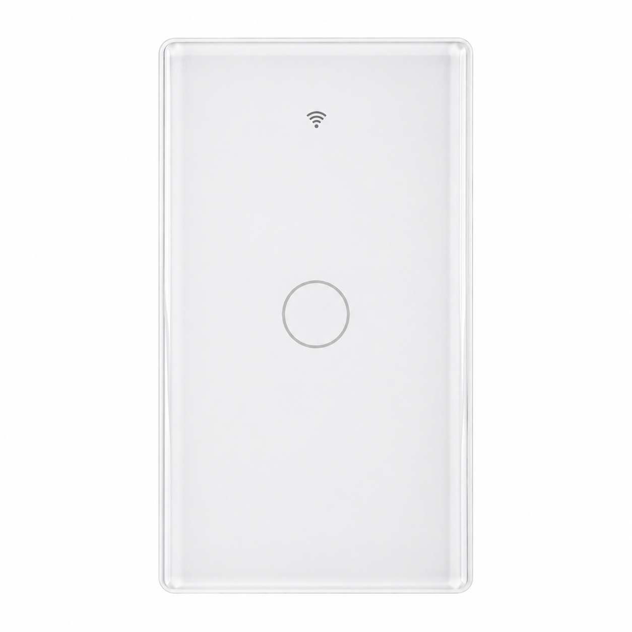 Interrupteur lumiere connecte blanc tactile a 2 boutons
