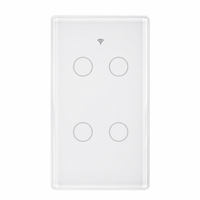 Interrupteur lumiere connecte blanc tactile a 4 boutons