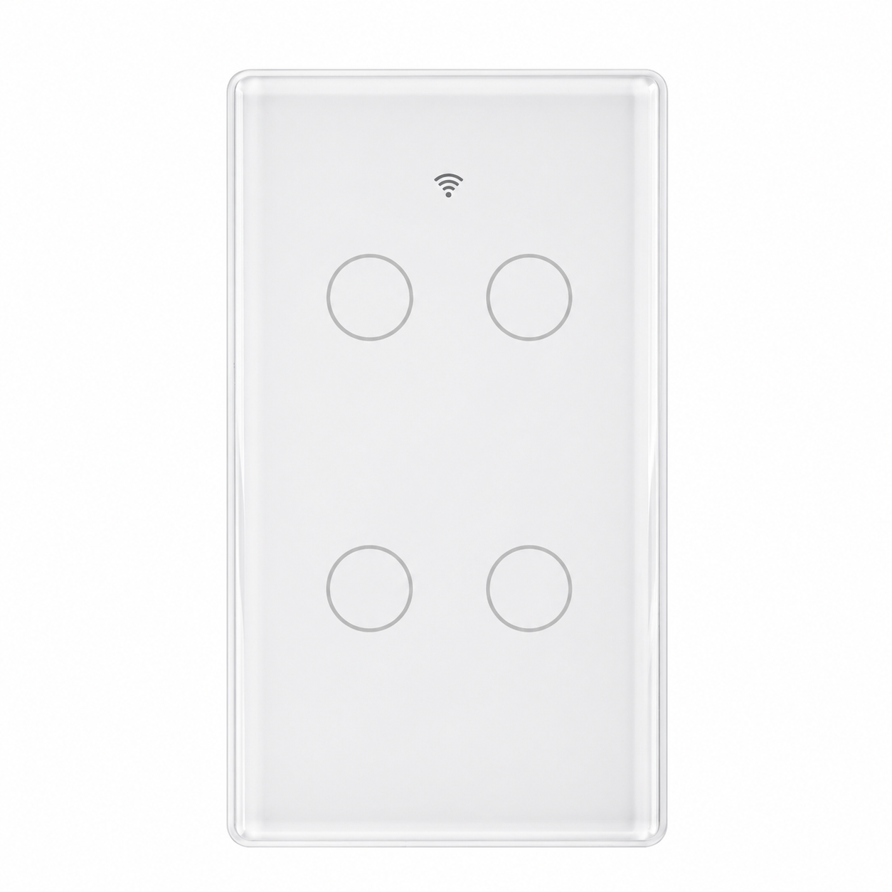 Interrupteur lumiere connecte blanc tactile a 4 boutons
