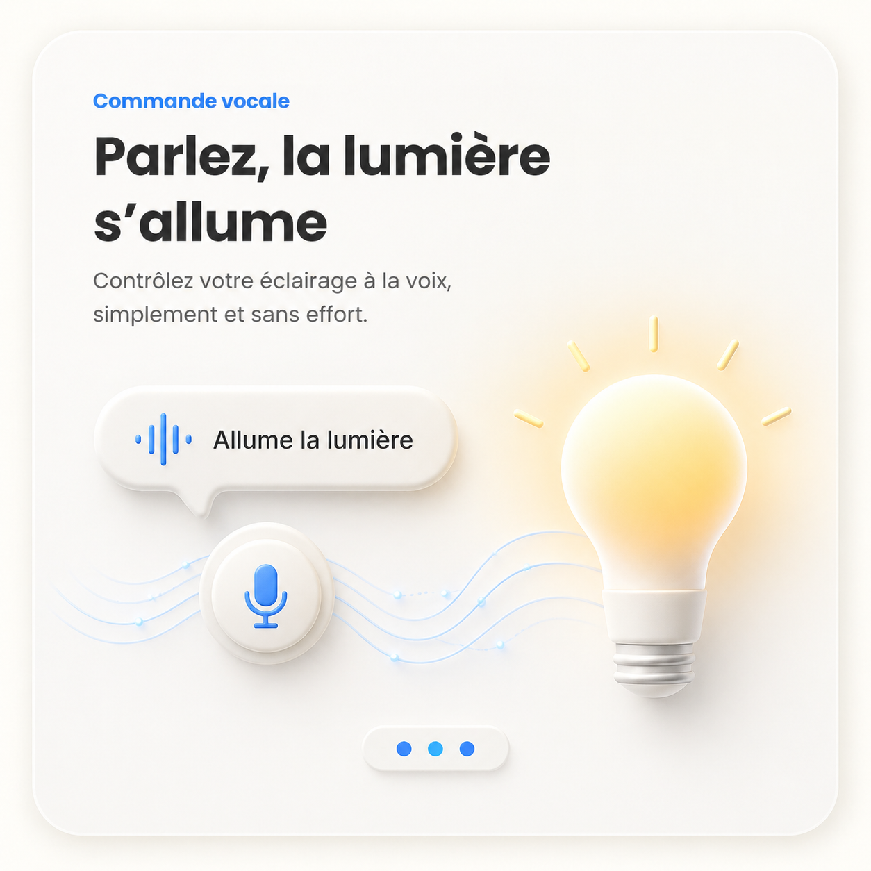 Commande vocale pour allumer la lumiere avec interrupteur connecte