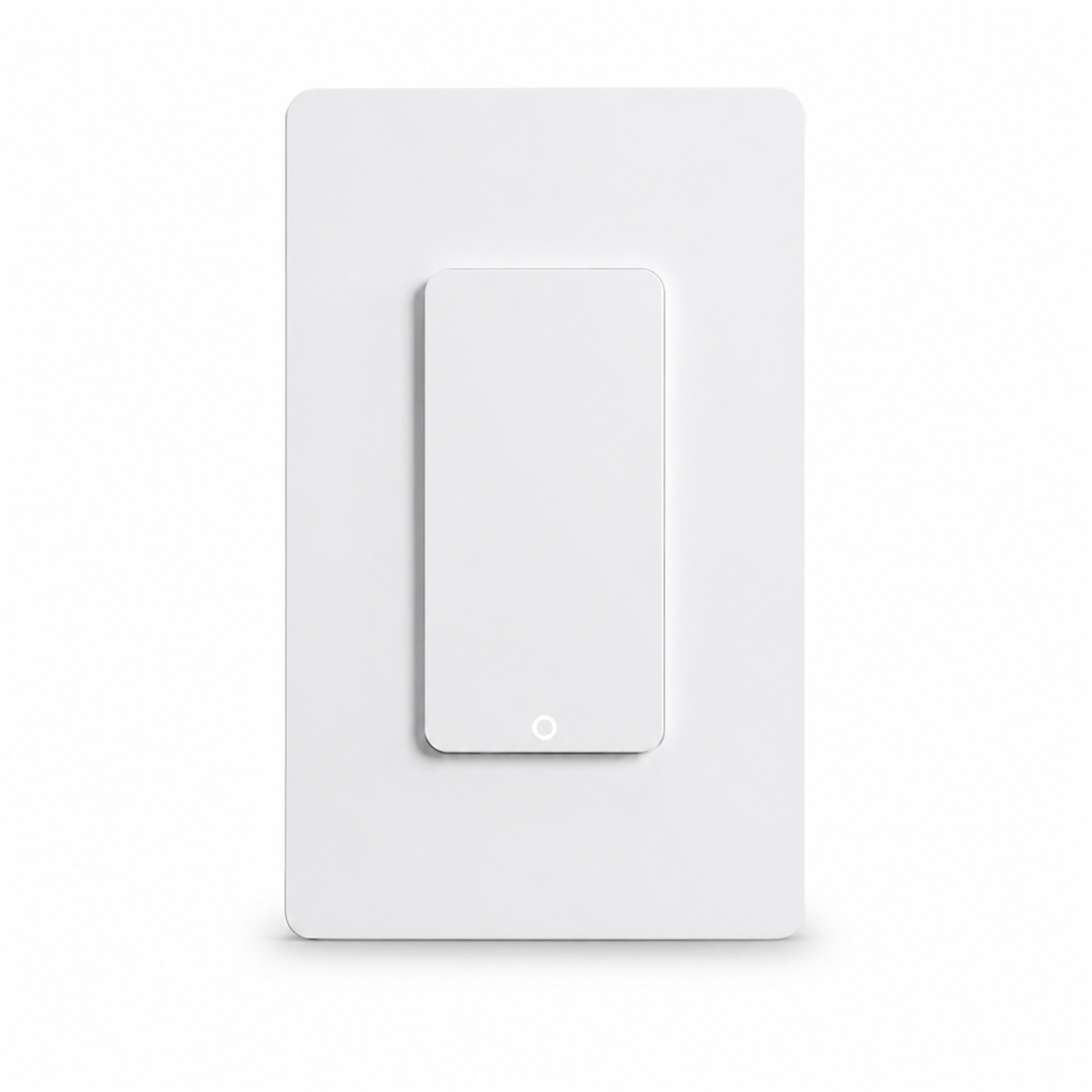 Interrupteur mural intelligent Wi-Fi US 1 touche sur fond blanc