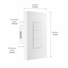 NéoSwitch M5 Matter Pro blanc au format US pour commande murale connectée.