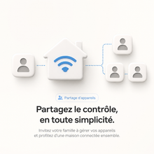Interrupteur rideau connecte, partage du controle simplifie.