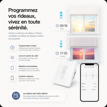 Programmation des rideaux avec interrupteur connecte