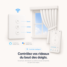 Interrupteur rideau Zigbee, controle des rideaux depuis l application.
