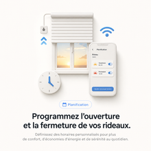 Interrupteur rideau Zigbee, programmation ouverture fermeture des volets.
