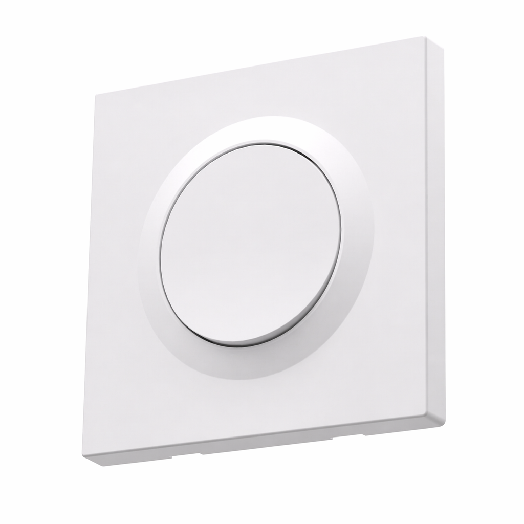 Interrupteur rond face blanche