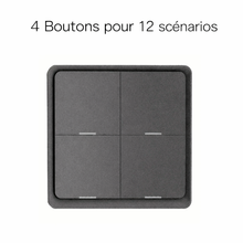Interrupteur scene noir quatre boutons
