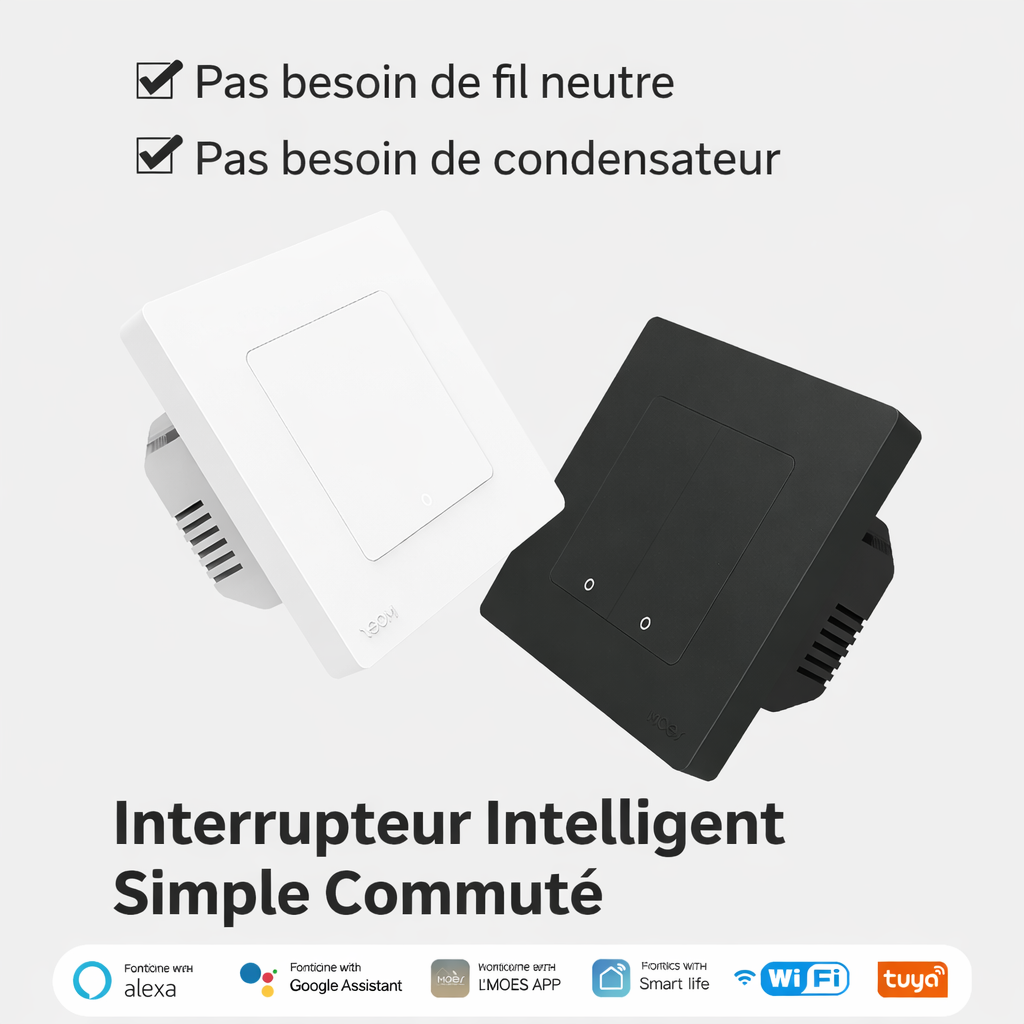 Interrupteur intelligent simple commute WiFi