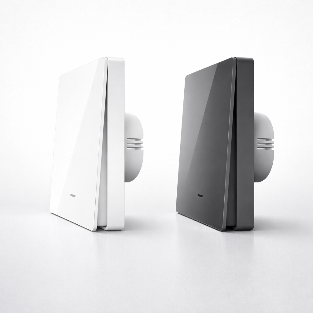 Interrupteur simple profils noir et blanc