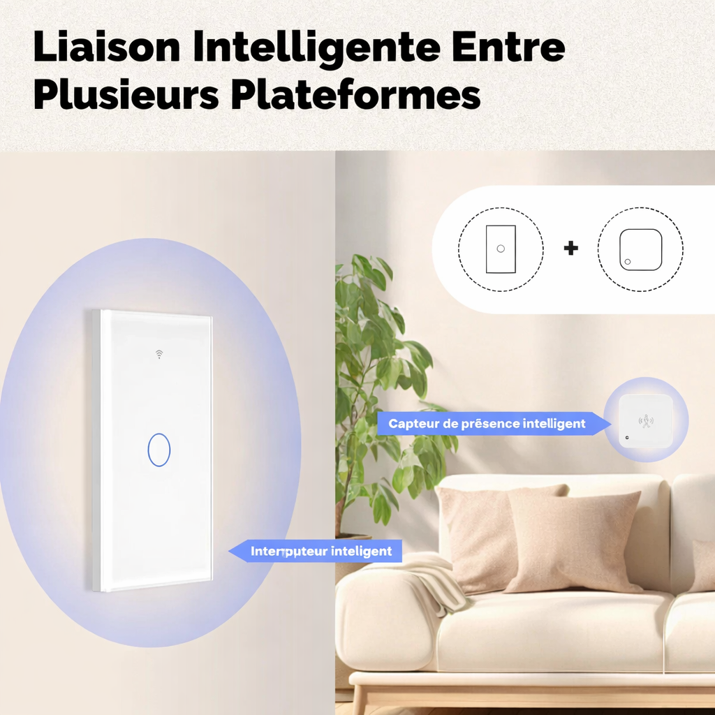 Interrupteur Smart Life liaison intelligente plateformes