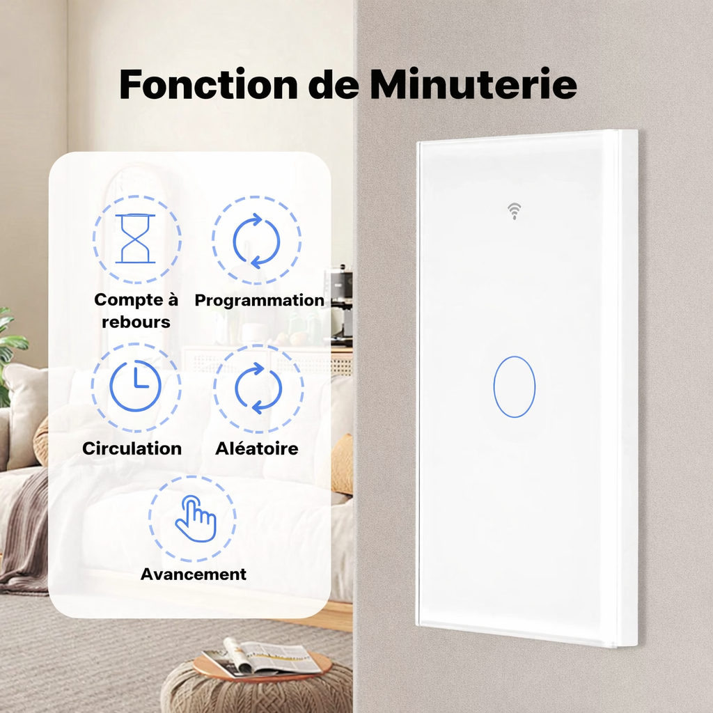 Interrupteur Smart Life fonction minuterie