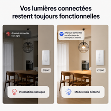 Modes installation interrupteur tactile