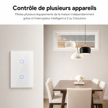Interface tactile du NéoTouch Glass T2 Pro WiFi et RF433.