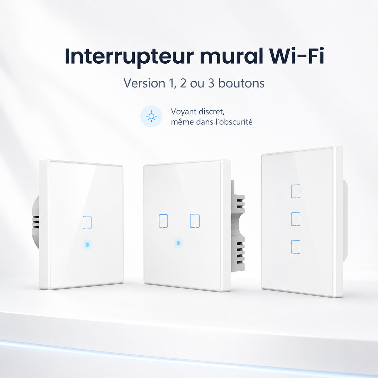 NéoTouch Glass T2 Pro en verre tactile WiFi et RF433.