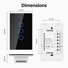 NéoGlass Switch Comfort blanc dans une scène d’éclairage connectée.