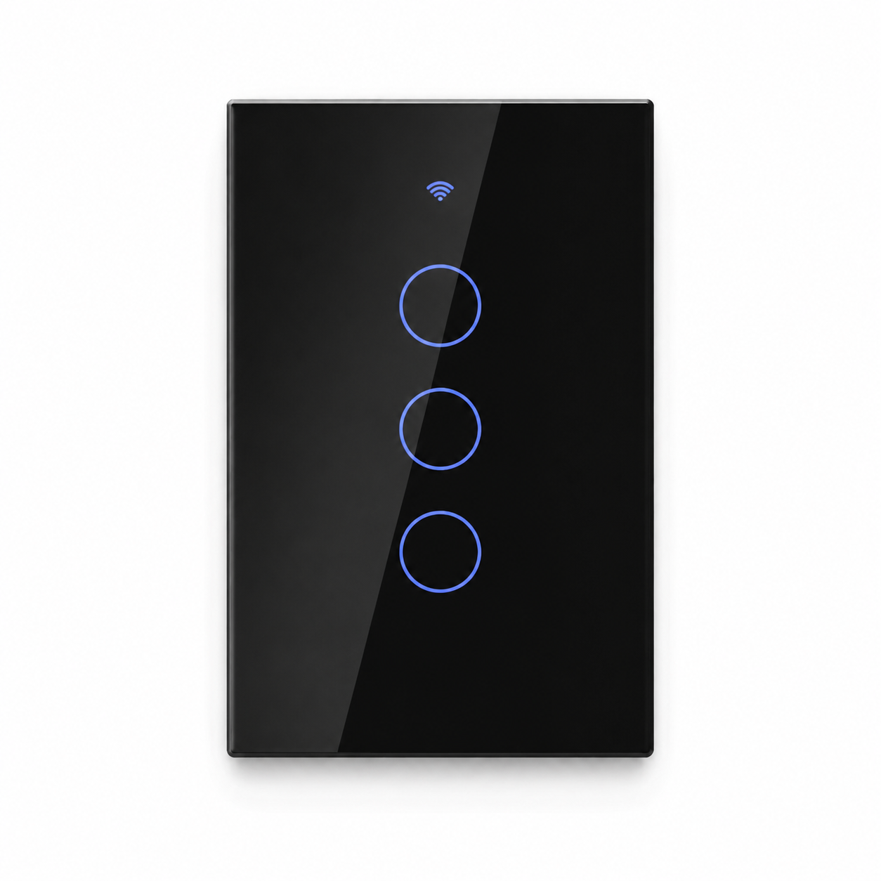NéoGlass Switch Comfort blanc un canal avec façade tactile en verre.