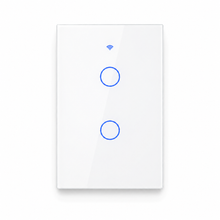 NéoGlass Switch Comfort noir deux canaux pour éclairage ZigBee.