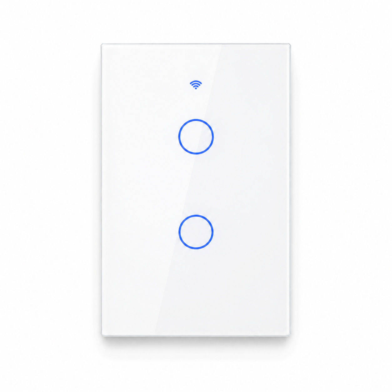 NéoGlass Switch Comfort noir deux canaux pour éclairage ZigBee.