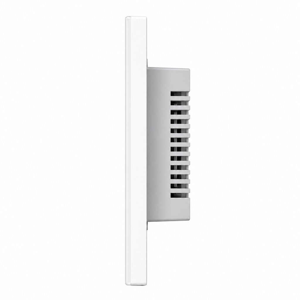 NéoGlass Switch Comfort noir installé au mur pour éclairage ZigBee.