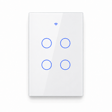 NéoGlass Switch Comfort noir quatre canaux avec façade tactile premium.