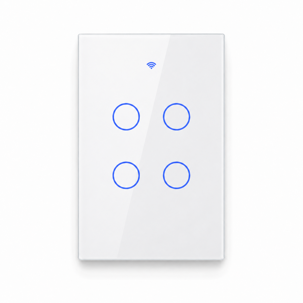 NéoGlass Switch Comfort noir quatre canaux avec façade tactile premium.