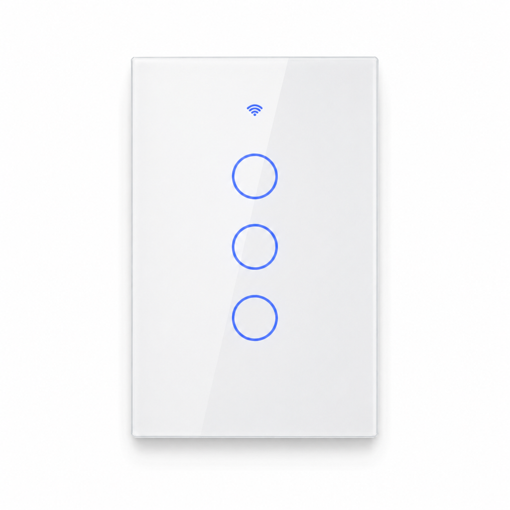 Interrupteur tactile NéoGlass RF Lite Comfort noir 3 canaux