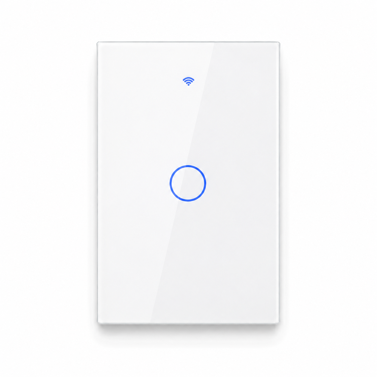 NéoGlass Switch Comfort noir un canal avec façade tactile en verre.