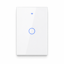 NéoGlass Switch Comfort noir un canal avec façade tactile en verre.