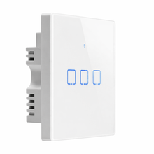 Interrupteur verre blanc vue angle