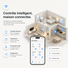 Interrupteur verre controle intelligent maison connectee