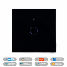 Interrupteur verre noir un bouton