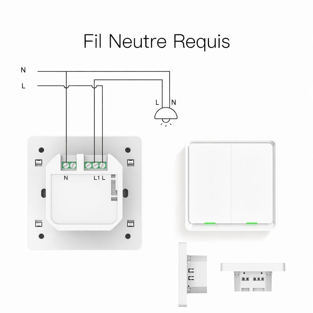 Interrupteur volet cablage fil neutre requis