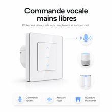 Interrupteur volet connecte, commande vocale mains libres.