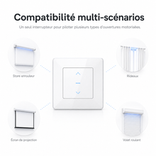 Interrupteur volet connecte, compatibilite multi scenarios maison.