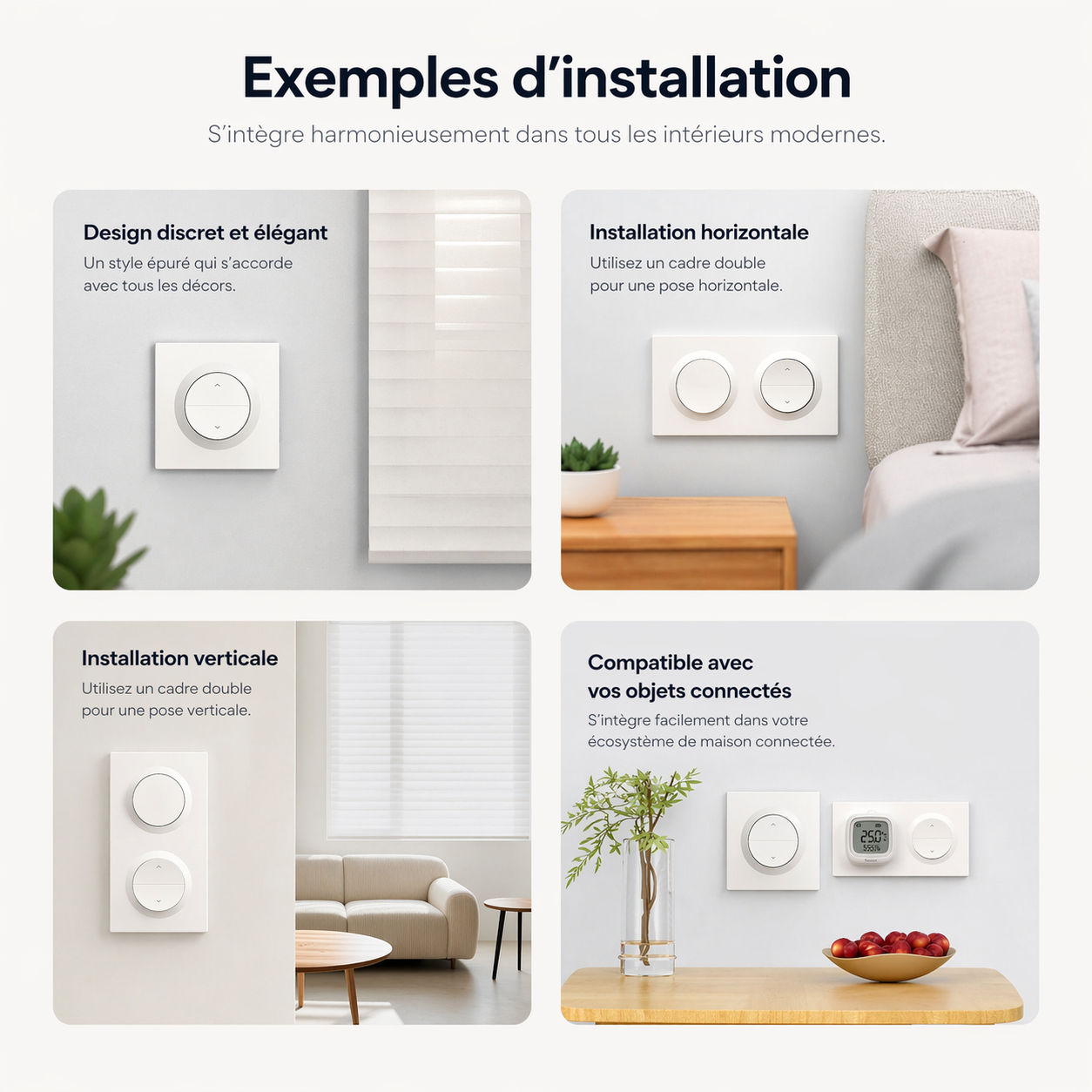 Exemples installation interrupteur volet