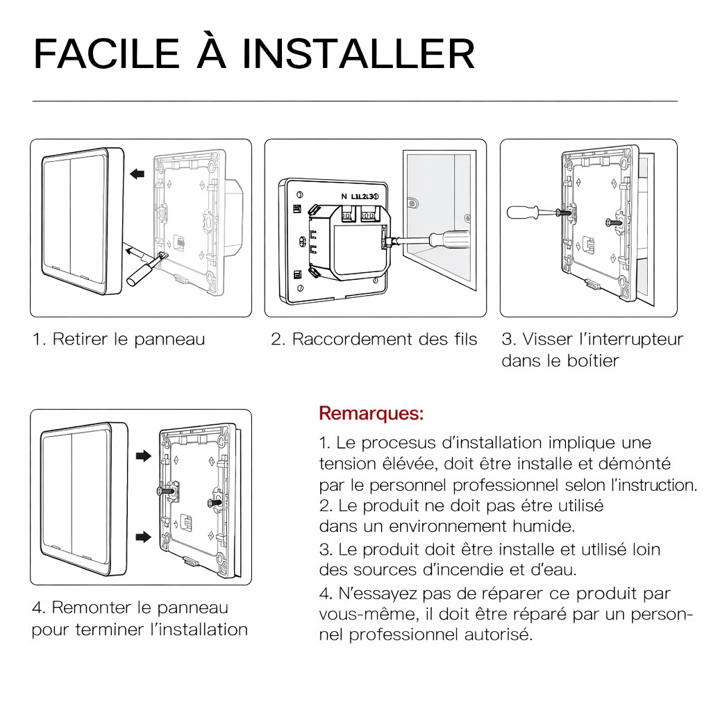 Interrupteur volet installation facile