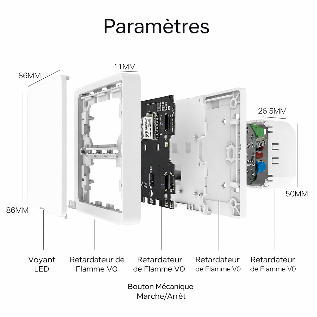 Interrupteur volet parametres