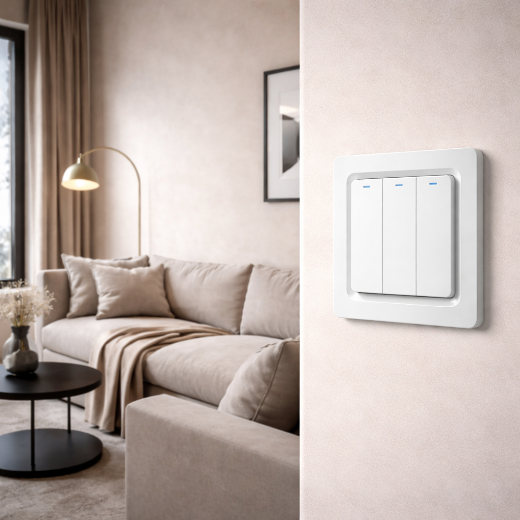Interrupteur WiFi trois boutons salon
