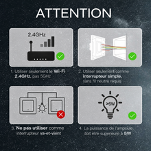 Interrupteur WiFi attention installation