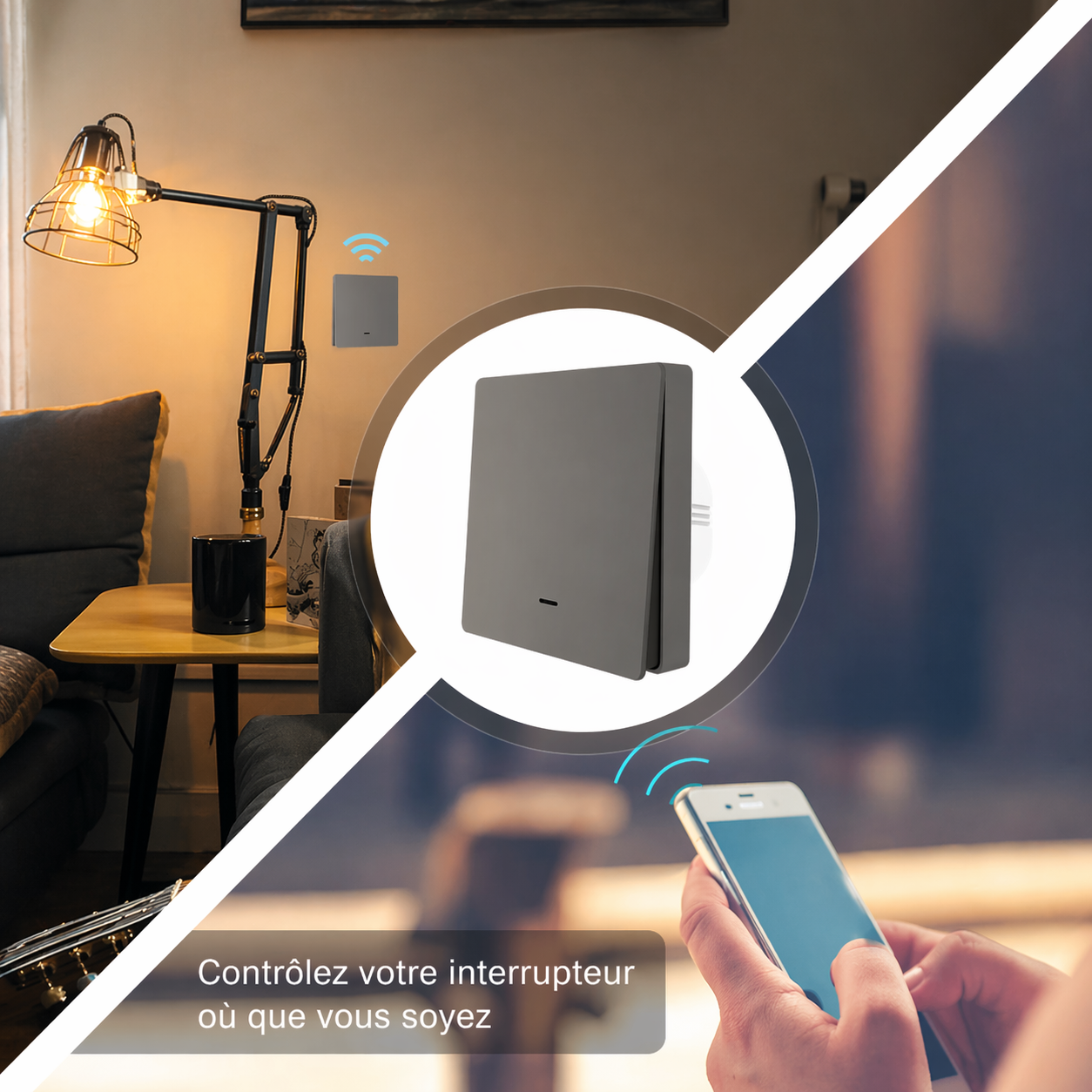 Interrupteur connecte controle depuis mobile