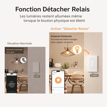 Interrupteur WiFi fonction detacher relais