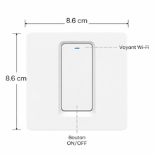 Interrupteur WiFi dimensions un bouton