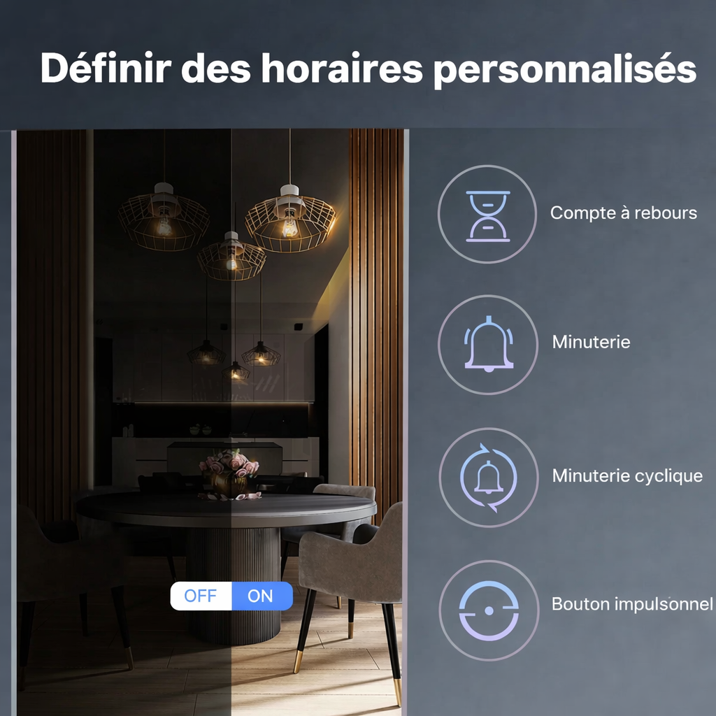 Interrupteur WiFi horaires personnalises