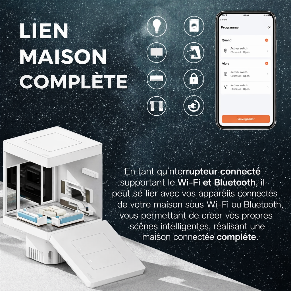 Interrupteur WiFi lien maison complete