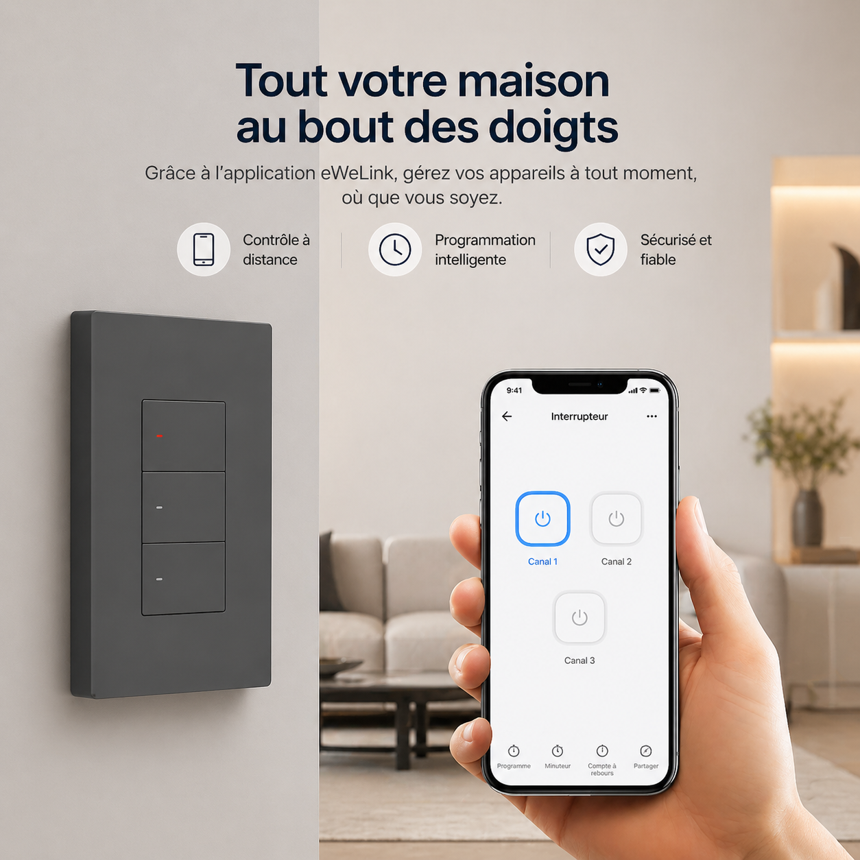 Interrupteur WiFi pour maison connectee