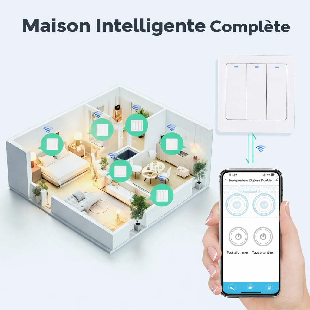Interrupteur WiFi maison intelligente complete