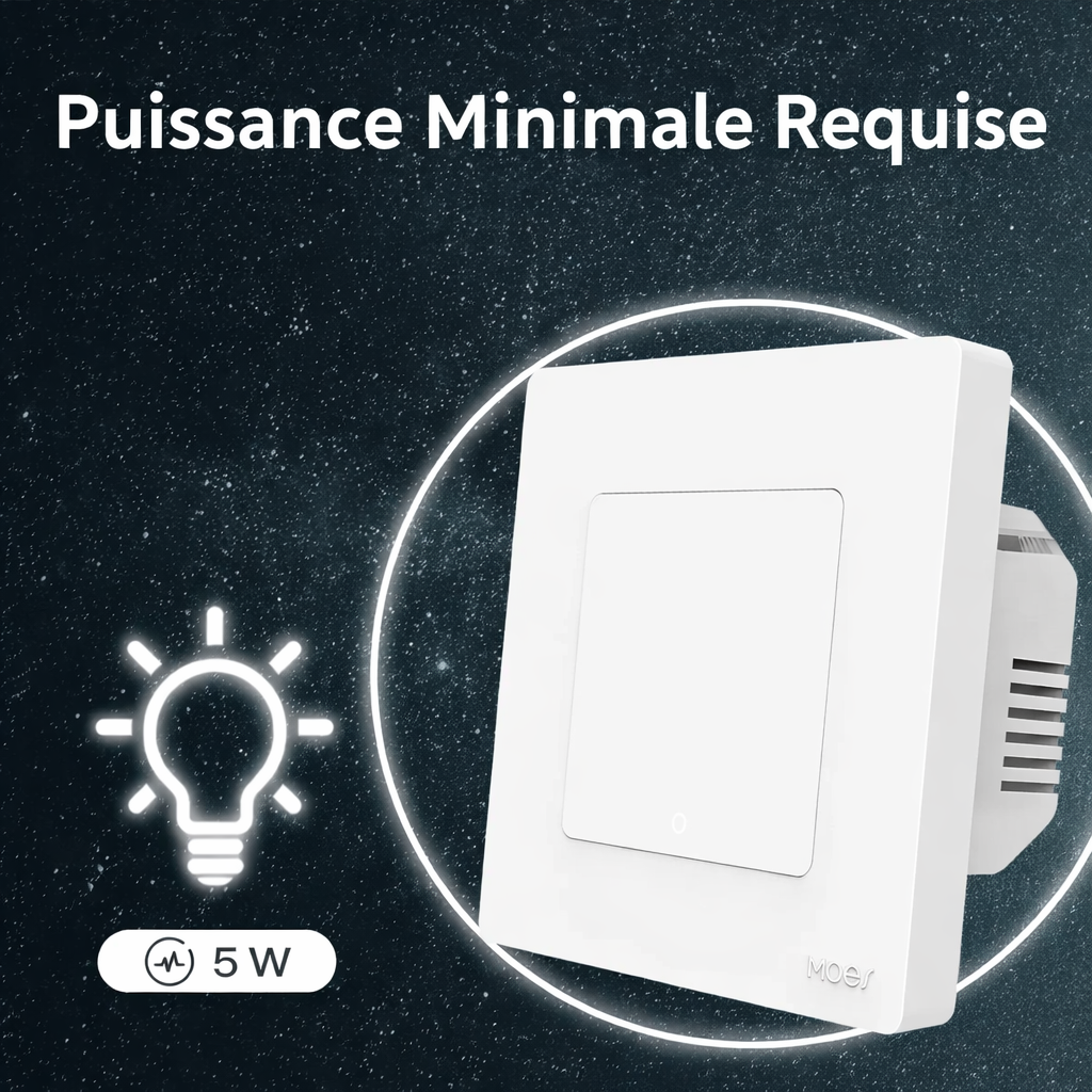 Interrupteur WiFi puissance minimale cinq watts