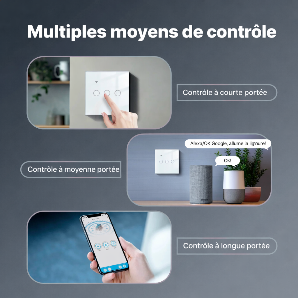 Interrupteur WiFi multiples moyens de controle